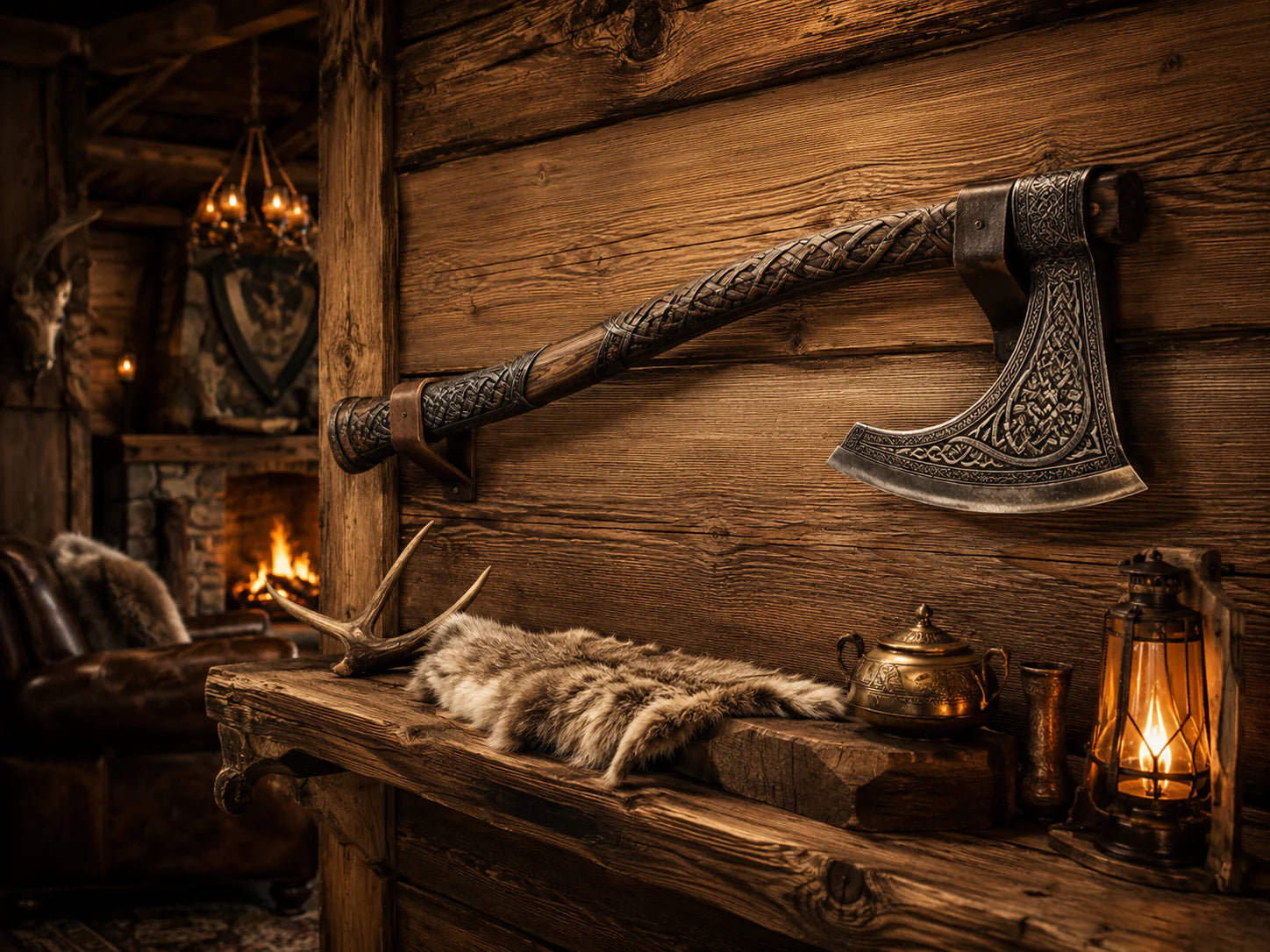 Cabin decor with Norse collectible