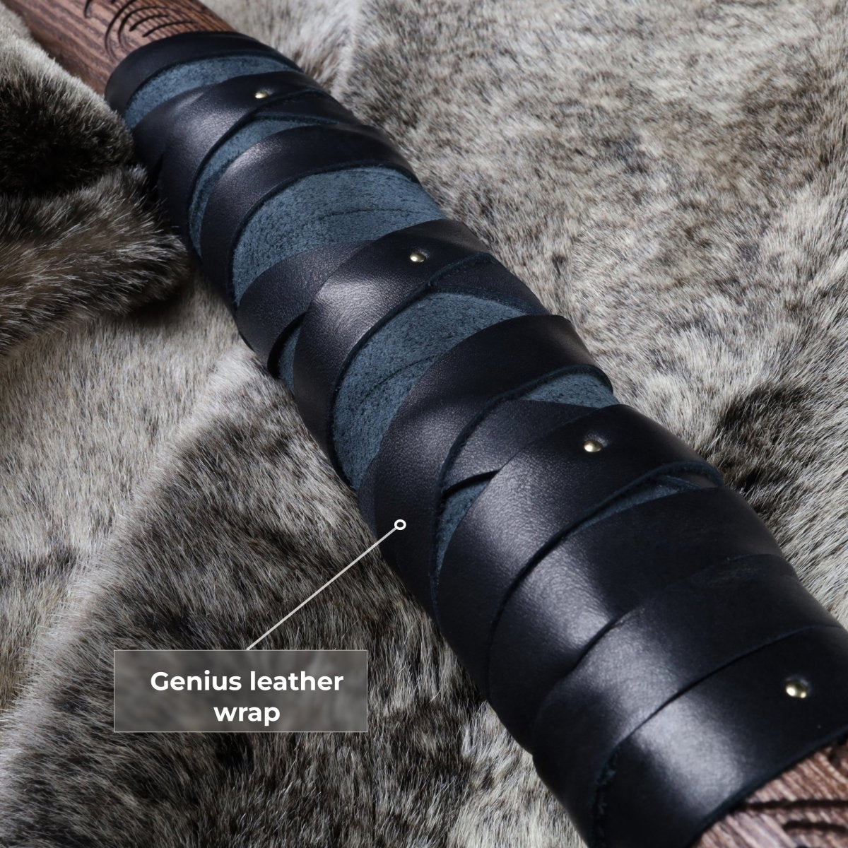 Leviathan Kratos axe with carved handle 34.25"