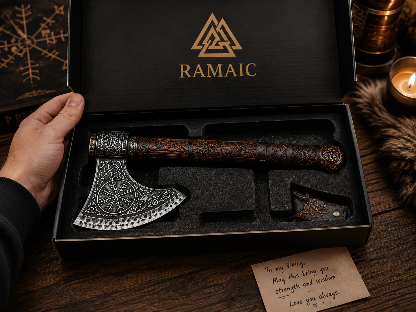 Ramaic axe gift box customer photo